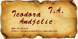 Teodora Anđelić vizit kartica